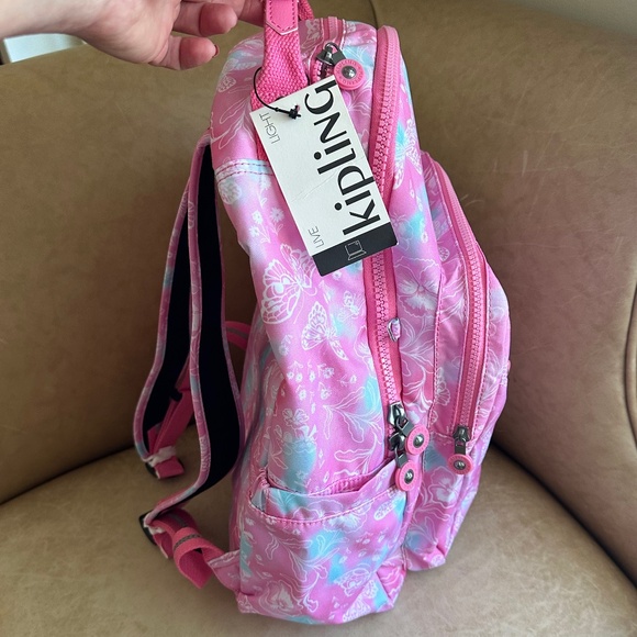 Kipling Seoul Large Laptop Backpack Garden Clouds Floral Butterfly Print NWT main image 12